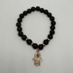 Must Hamsa käevõru (must ahhaat) - Image 3