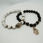 Must Hamsa käevõru (must ahhaat) - Image 2